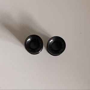 Black tone surgical steel ear tunnels 2g inner threaded body jewelry